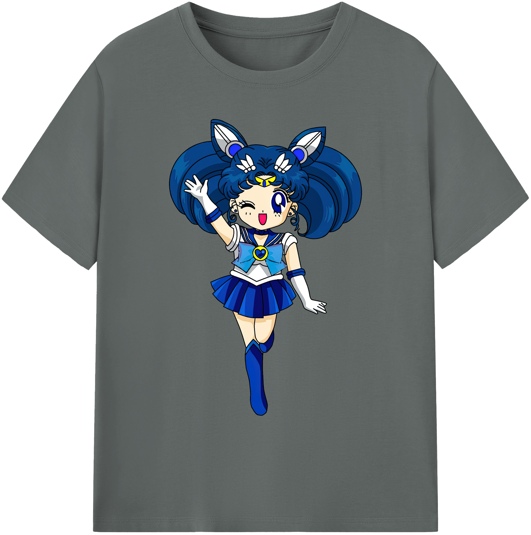 （画像用） 美少女戦士セーラームーン 水野 亜美 みずの あみ Sailor Moon Mizuno Ami 綿100％ メンズ半袖Tシャツ｜肌触りやわらか＆通気性